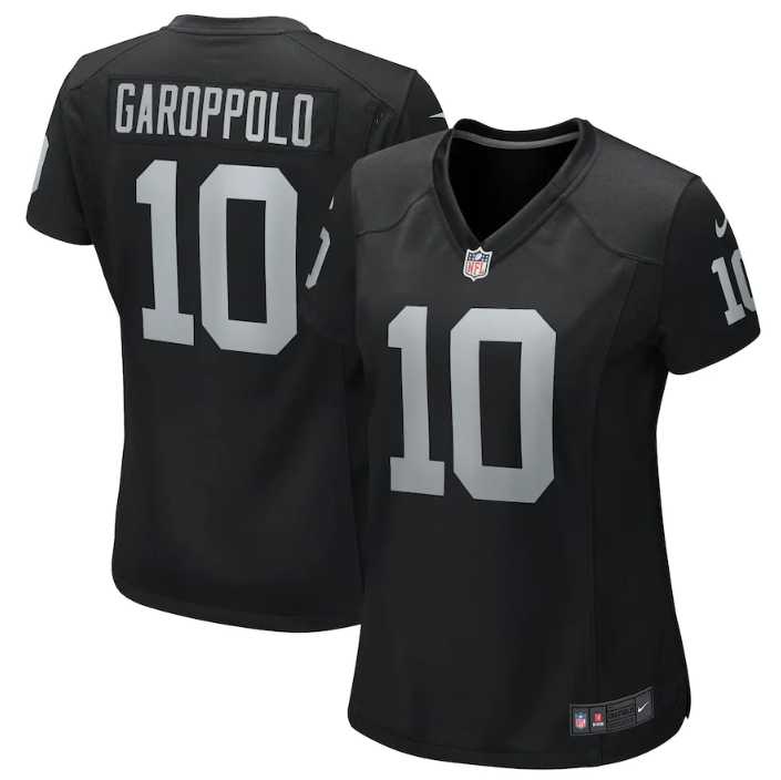 Women's Las Vegas Raiders #10 Jimmy Garoppolo Black Stitched Game Jersey(Run Small) Dzhi,We sell and wholesale Women's Las Vegas Raiders #10 Jimmy Garoppolo Black Stitched Game Jersey(Run Small) Dzhi on line form chian!